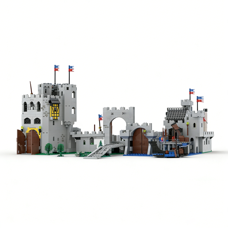 Kingdom Kids Education - 1534 peças MOC Castelo Clássico Cavaleiros