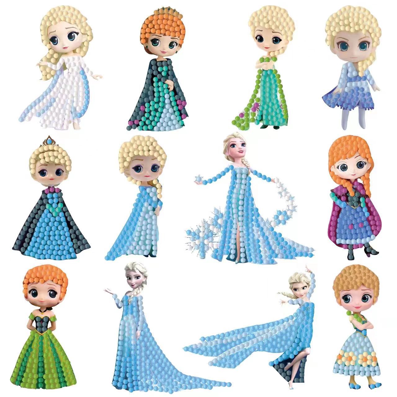 Kingdom Kids Education - Adesivos de Diamante 5D de Princesa