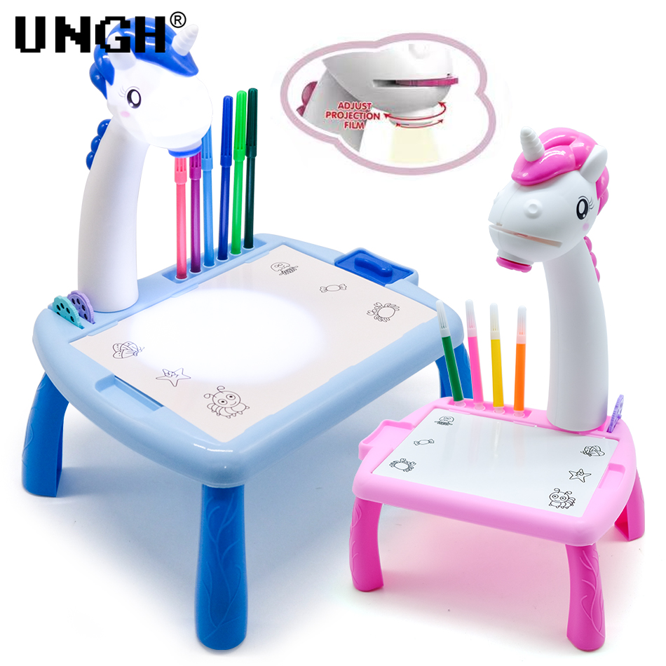 Drawing Projector Kids - Ungh crianças led projetor mesa de