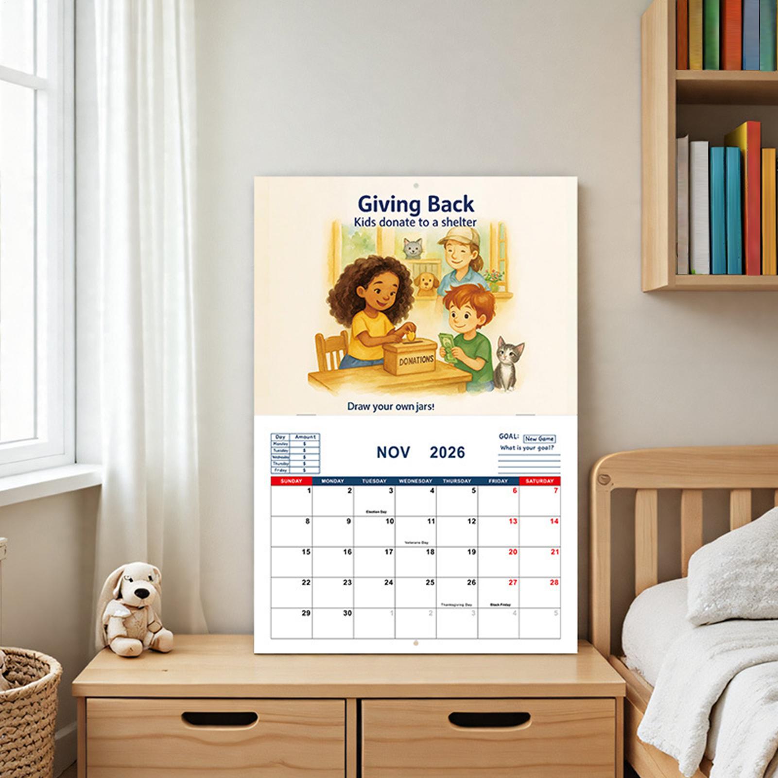Kids Education Plan - Placa de calendário para crianças 2026