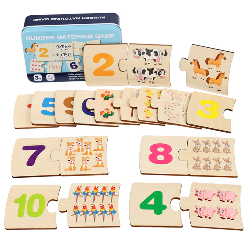 Kids Education Board - Crianças caixa de ferro número iluminação
