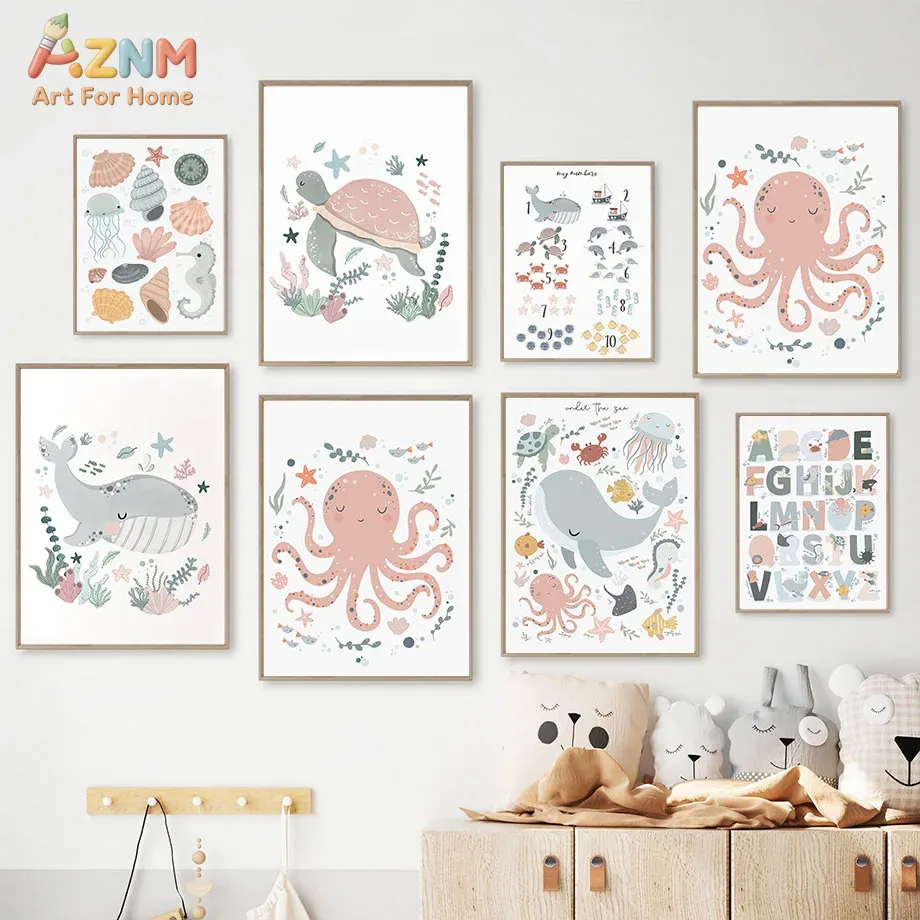 Kids Education Nursery - AZNM Quadro Decorativo de Parede em
