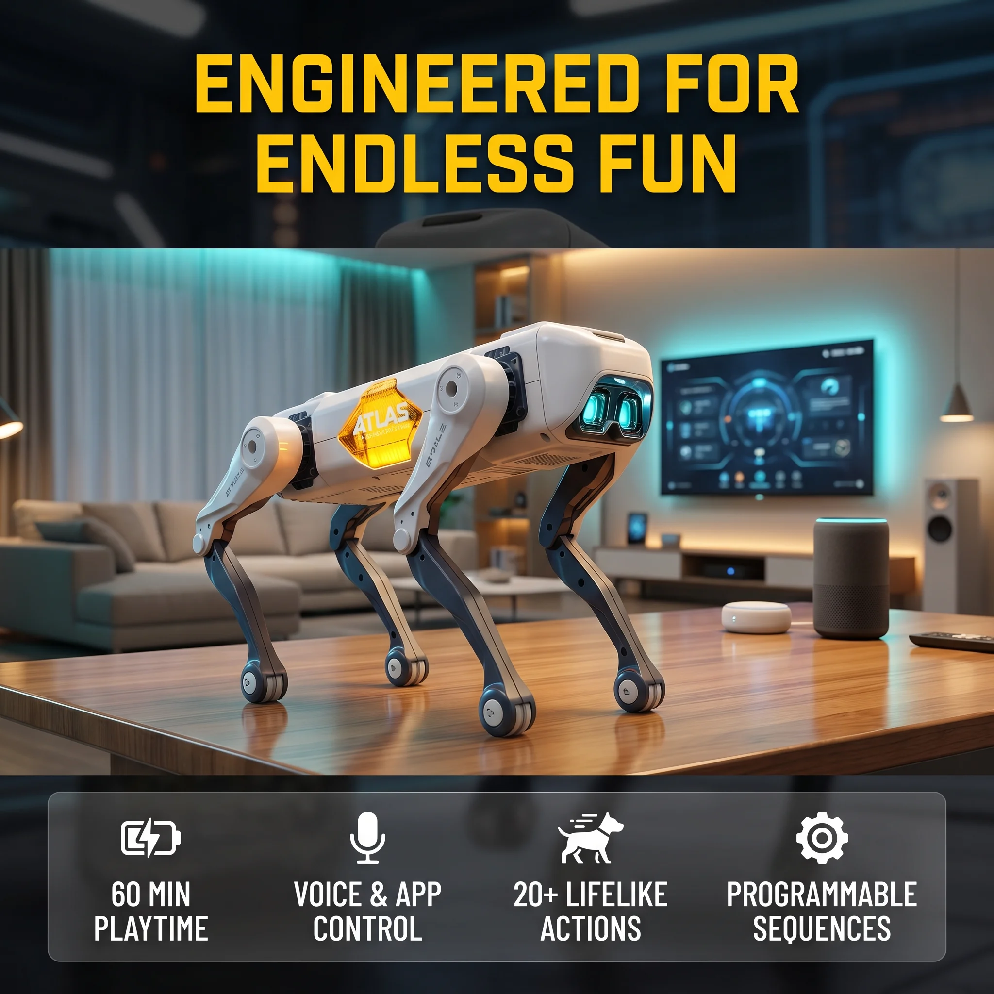 Kids Education Toy - Cão Robô Inteligente com IA, Controle