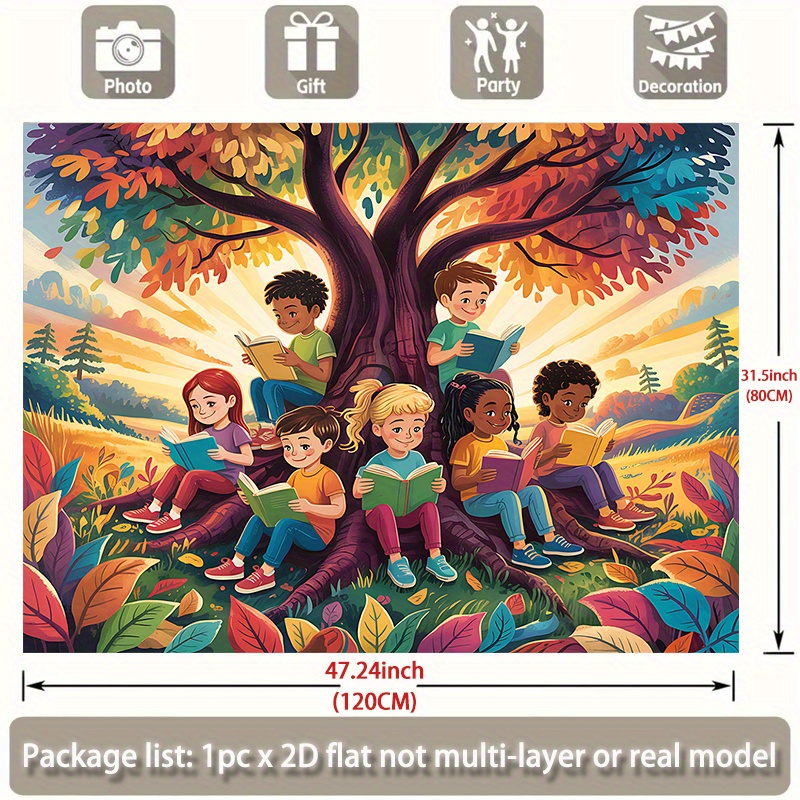 Tapeçaria 2D Plana, Ilustração - Kids Education Nursery avaliação e preço
