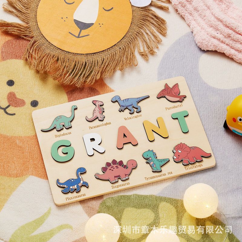 Quebra-Cabeça de Madeira Dinos - Kids Education Name avaliação e preço