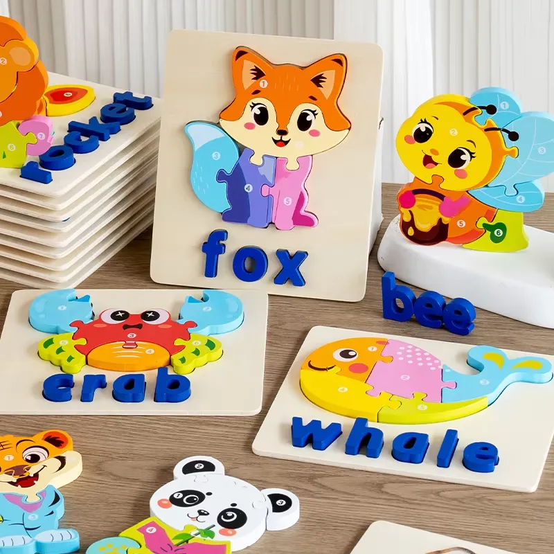 Quebra-Cabeça 3D de Animais e  - Kids Education Board avaliação e preço
