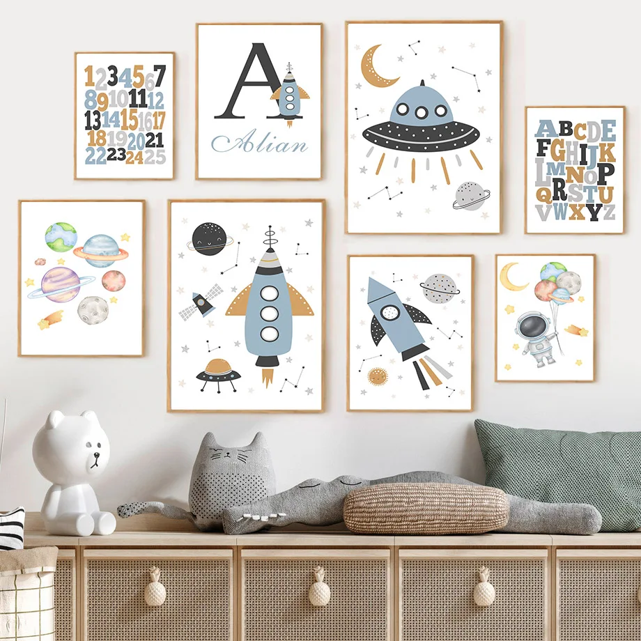 Arte de Parede Personalizada c - Kids Education Name avaliação e preço
