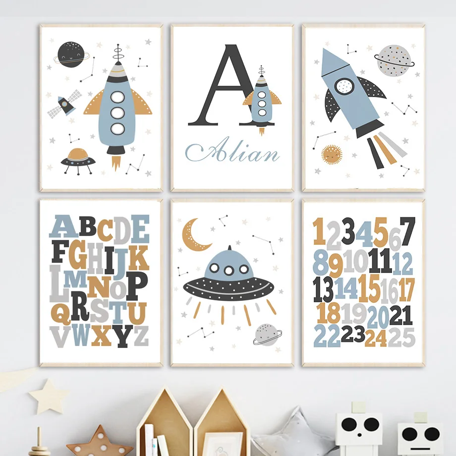 Arte de Parede Personalizada c - Kids Education Name avaliação e preço