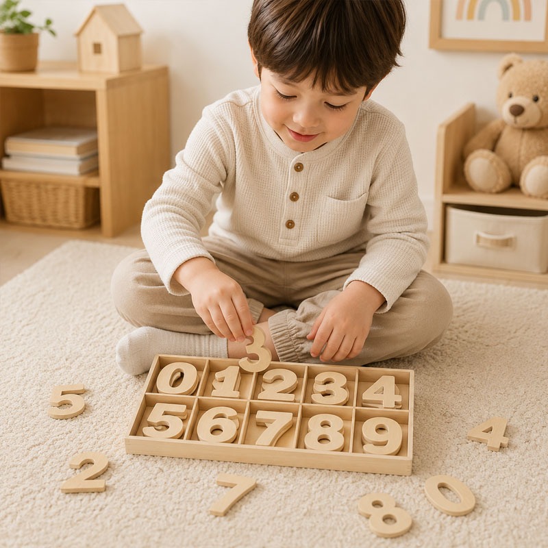 Conjunto de Números de Madeira - Kids Education Name avaliação e preço
