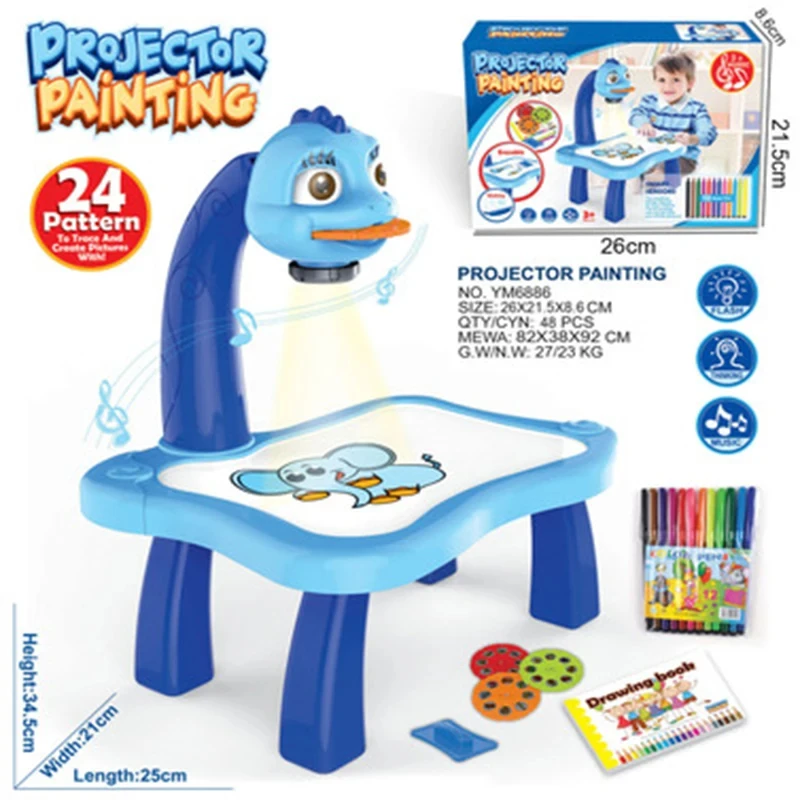 Crianças led projetor arte des - Drawing Projector Kids avaliação e preço