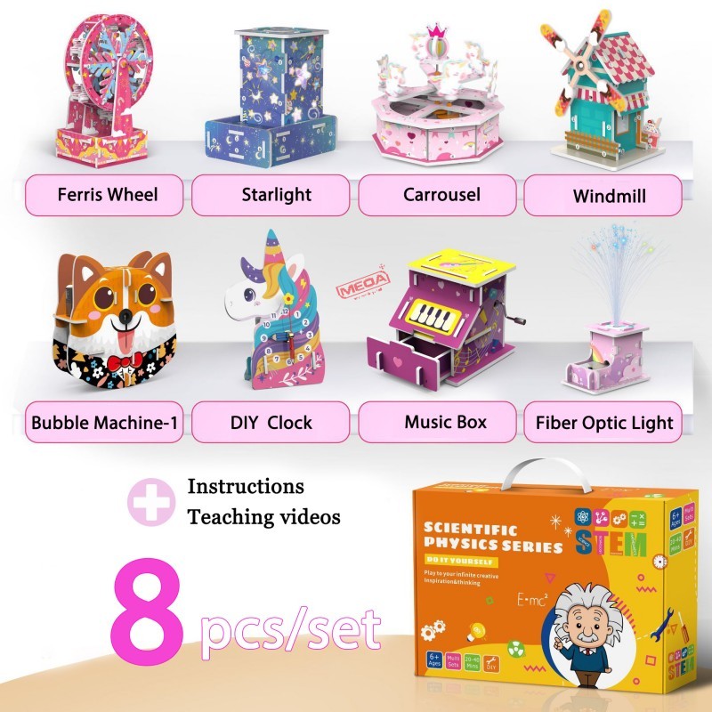 8 em 1 projetos de haste kit d - Kids Education Courses avaliação e preço