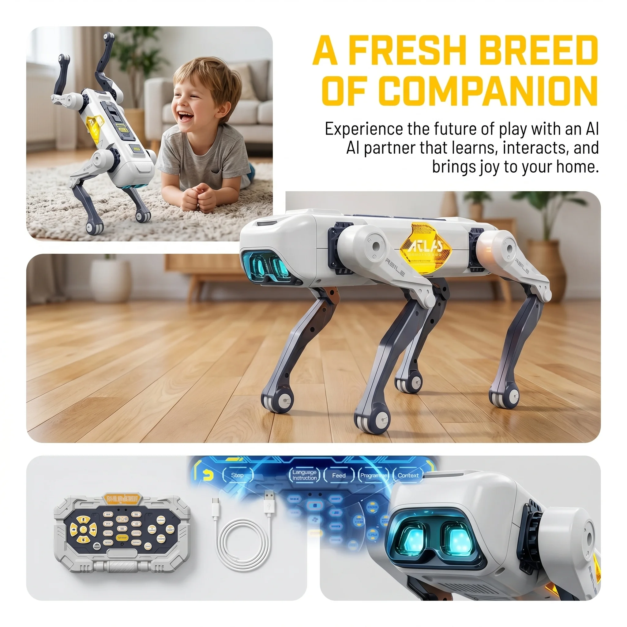 Cão Robô Inteligente com IA, C - Kids Education Toy avaliação e preço