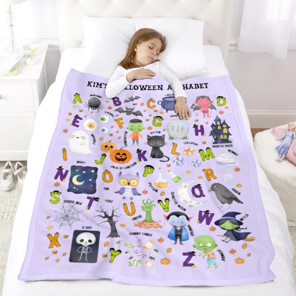 Cobertor de Lã Personalizado c - Kids Education Name avaliação e preço