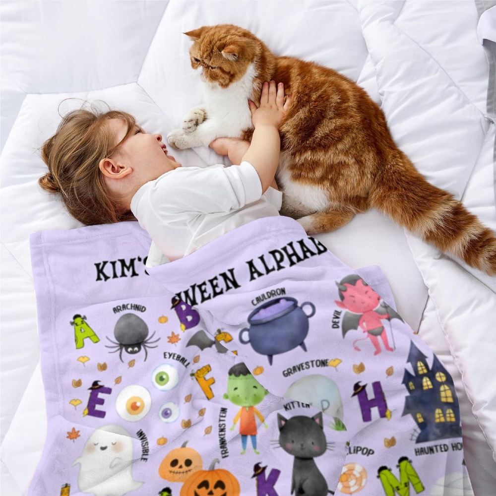 Cobertor de Lã Personalizado c - Kids Education Name avaliação e preço